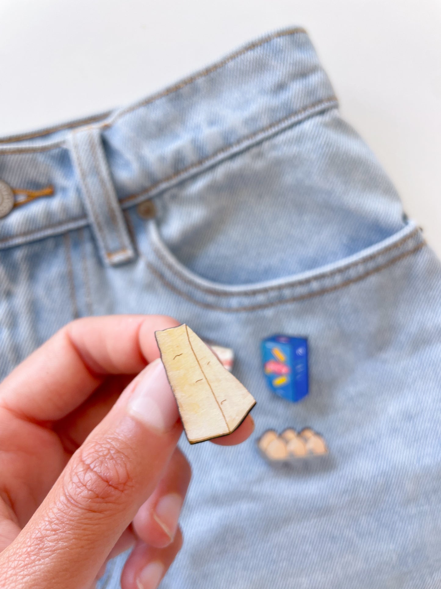 Brooches in set: Pasta Carbonara