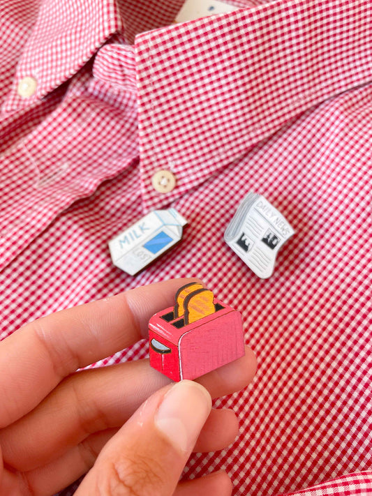 Brooches in set: Dad's breakfast