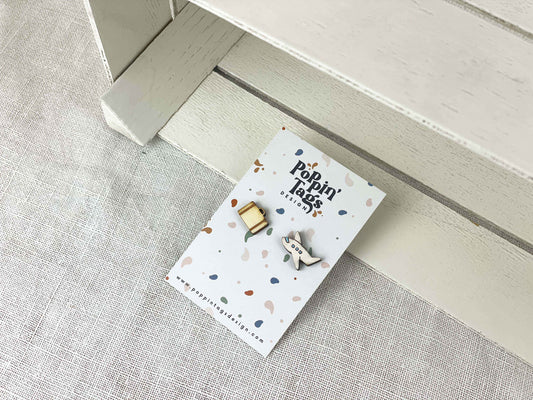 Earrings: Plane and Luggage