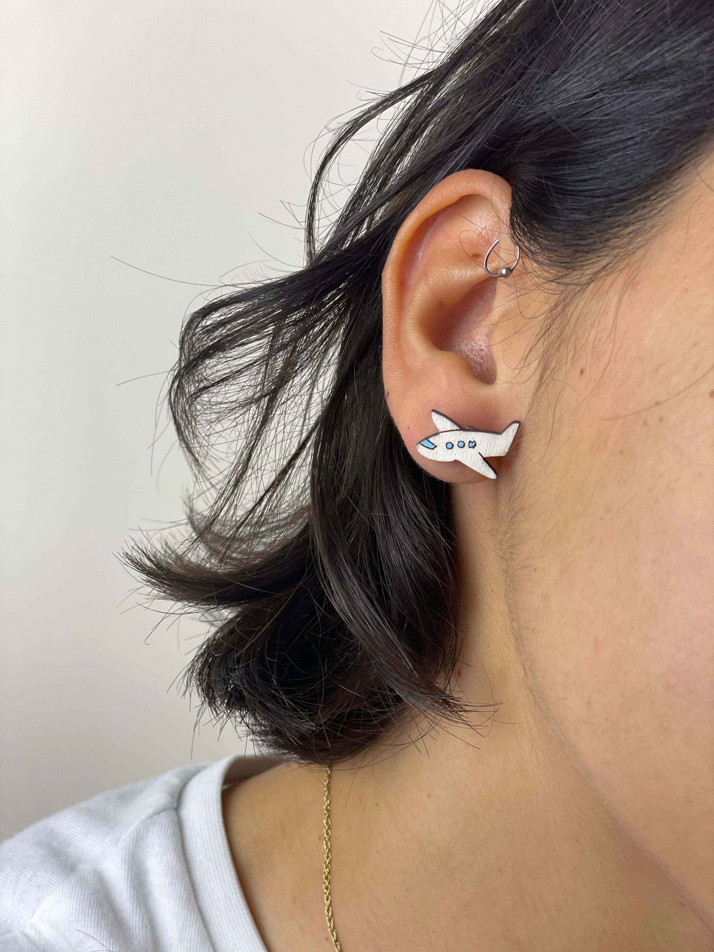 Earrings: Plane and Luggage