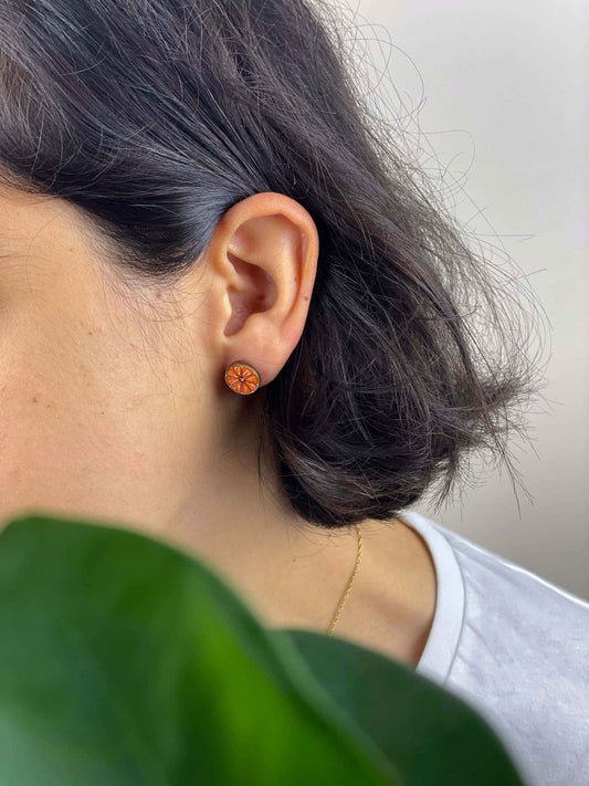 Earrings: Orange