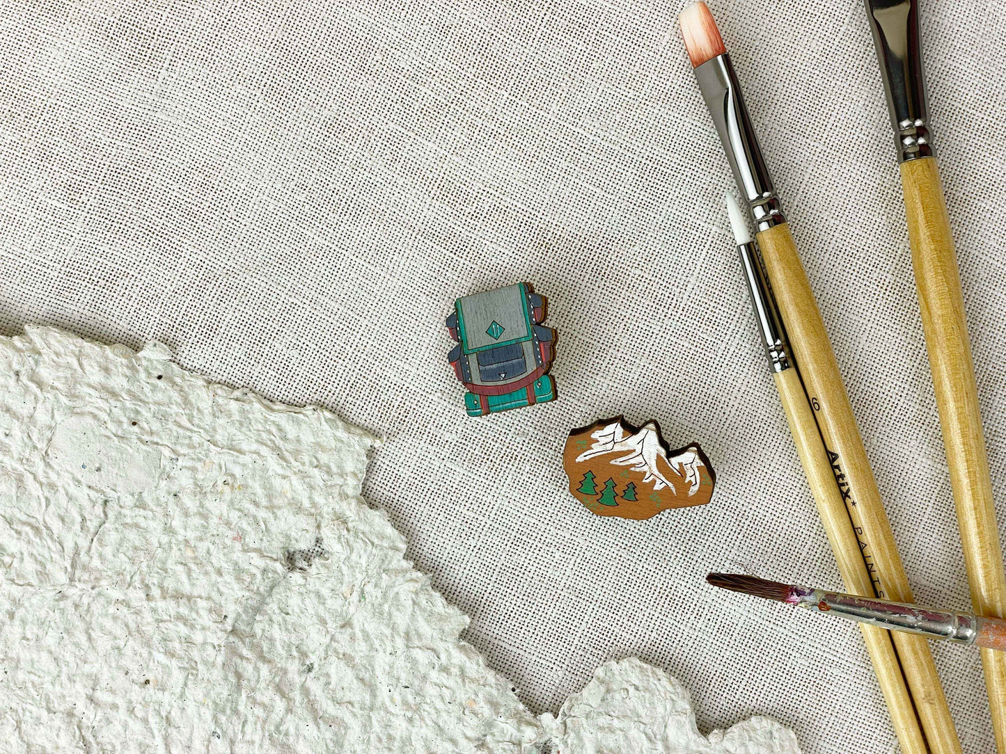 Paired Brooches: Backpacker