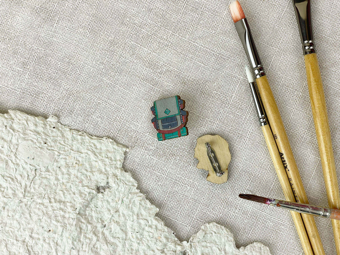 Paired Brooches: Backpacker