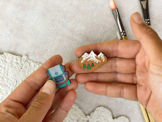 Paired Brooches: Backpacker