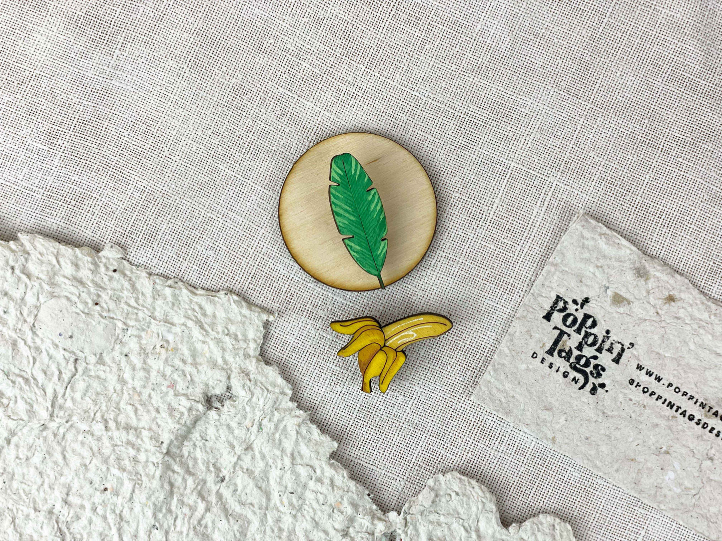 Paired Brooches: Banana