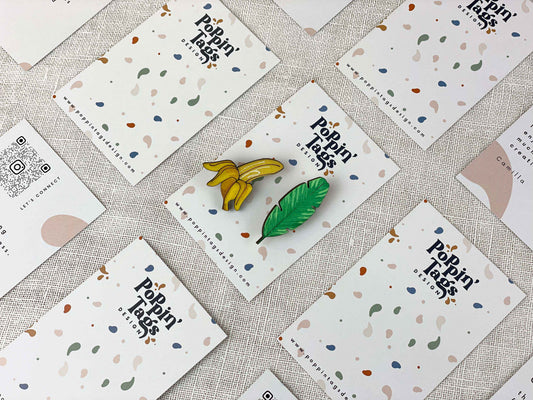 Paired Brooches: Banana