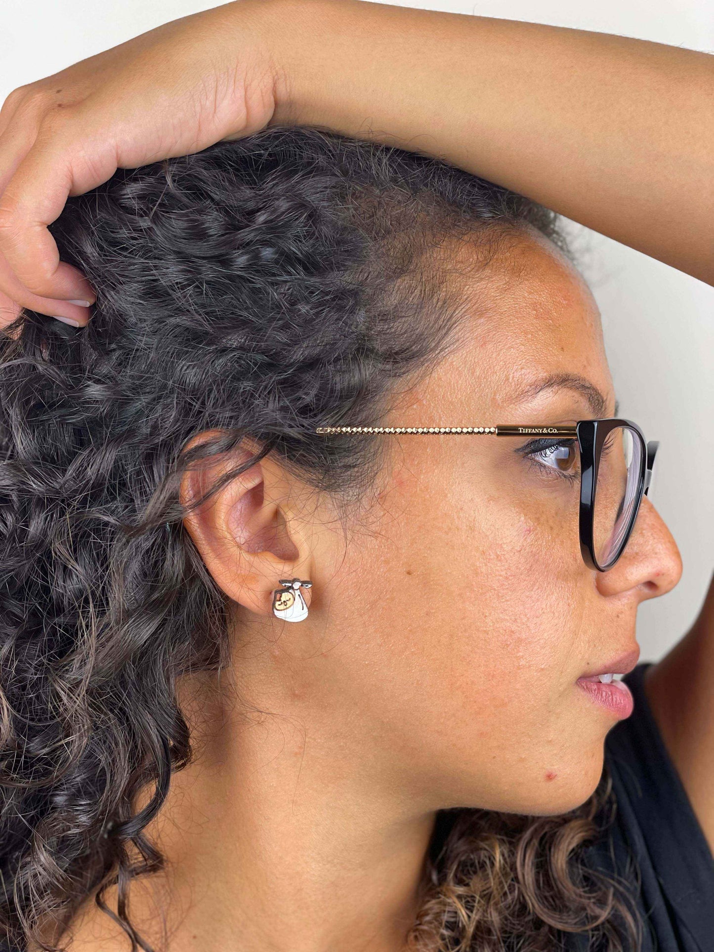 Earrings: Stork and Baby