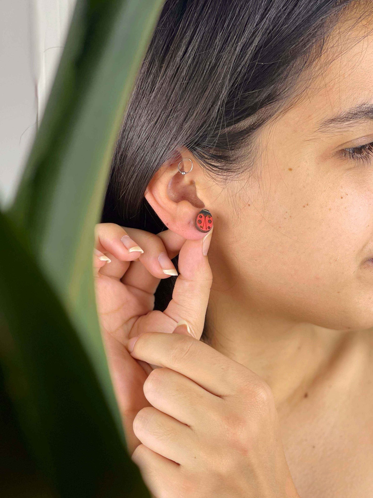 Earrings: Lady Bug