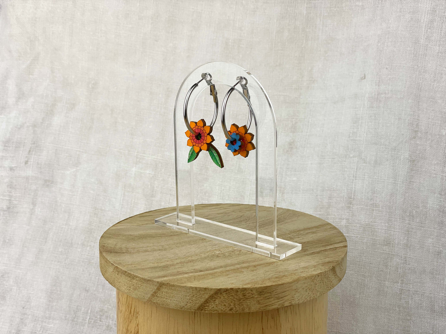 Orecchini a cerchio: Fiori