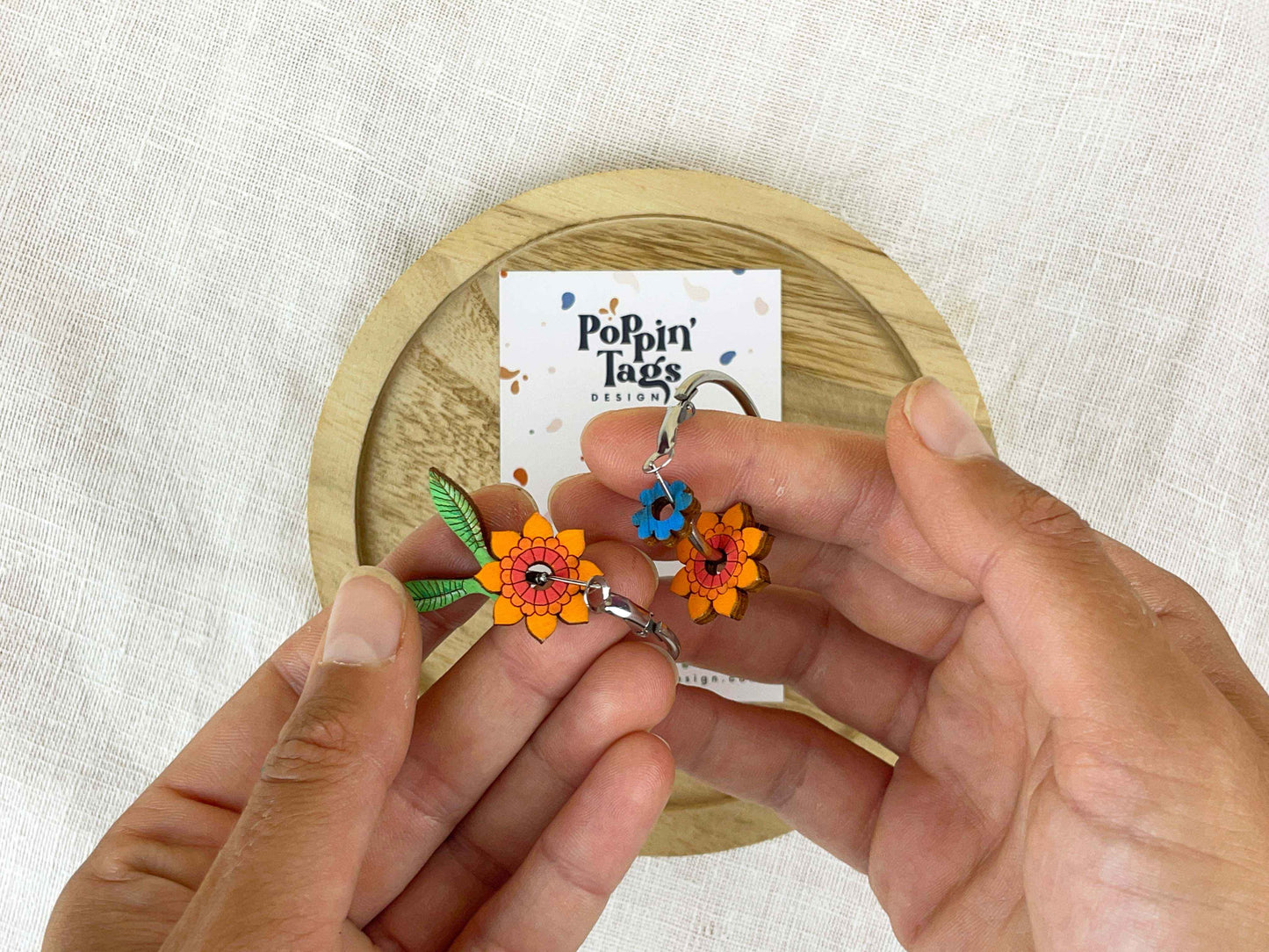 Hoop Earrings: Flowers