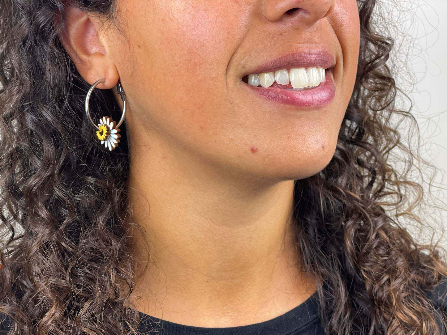 Hoop Earrings: Flowers