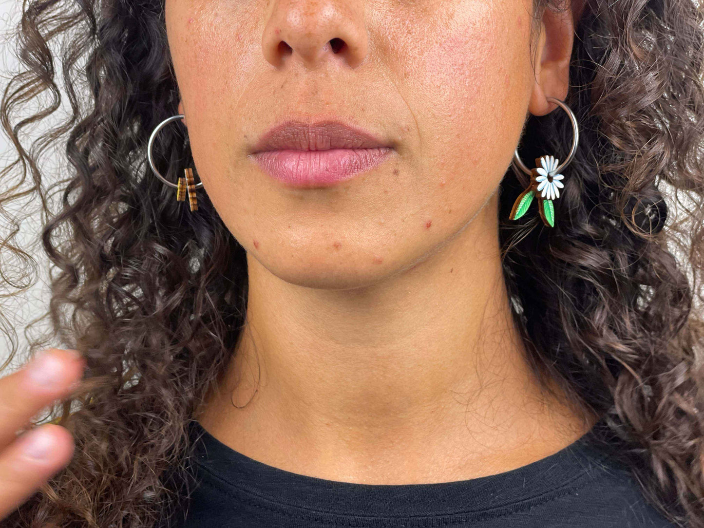 Hoop Earrings: Flowers