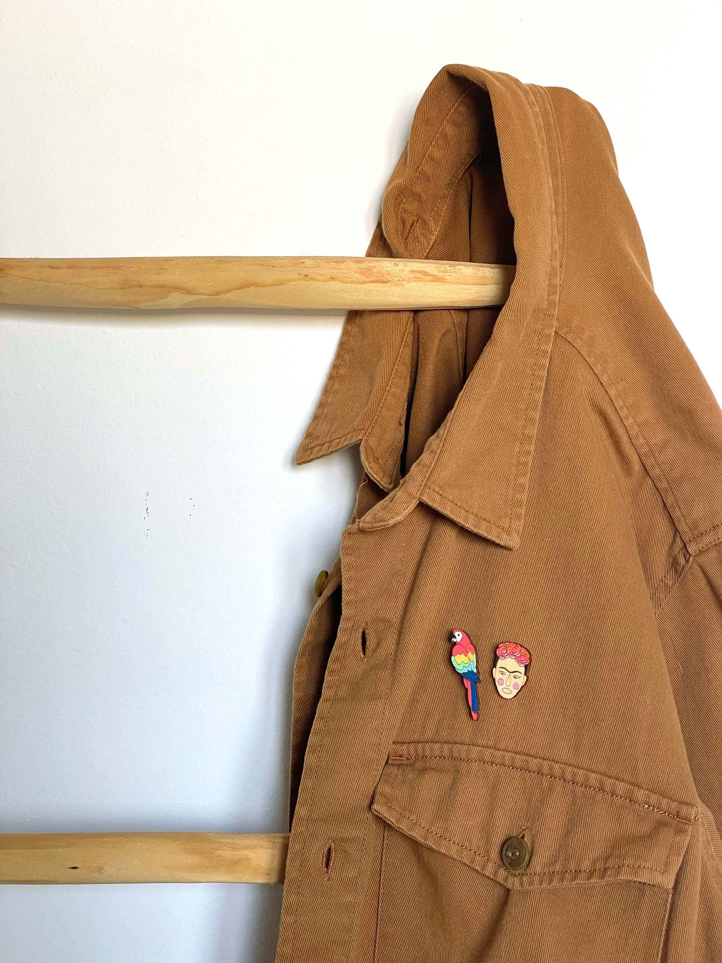 Paired Brooches: Frida Kahlo
