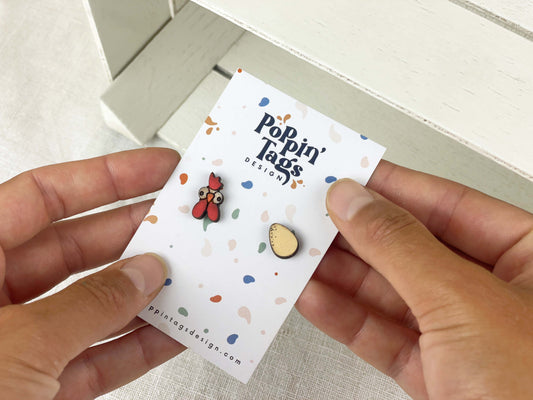 Orecchini: Uovo e Gallina