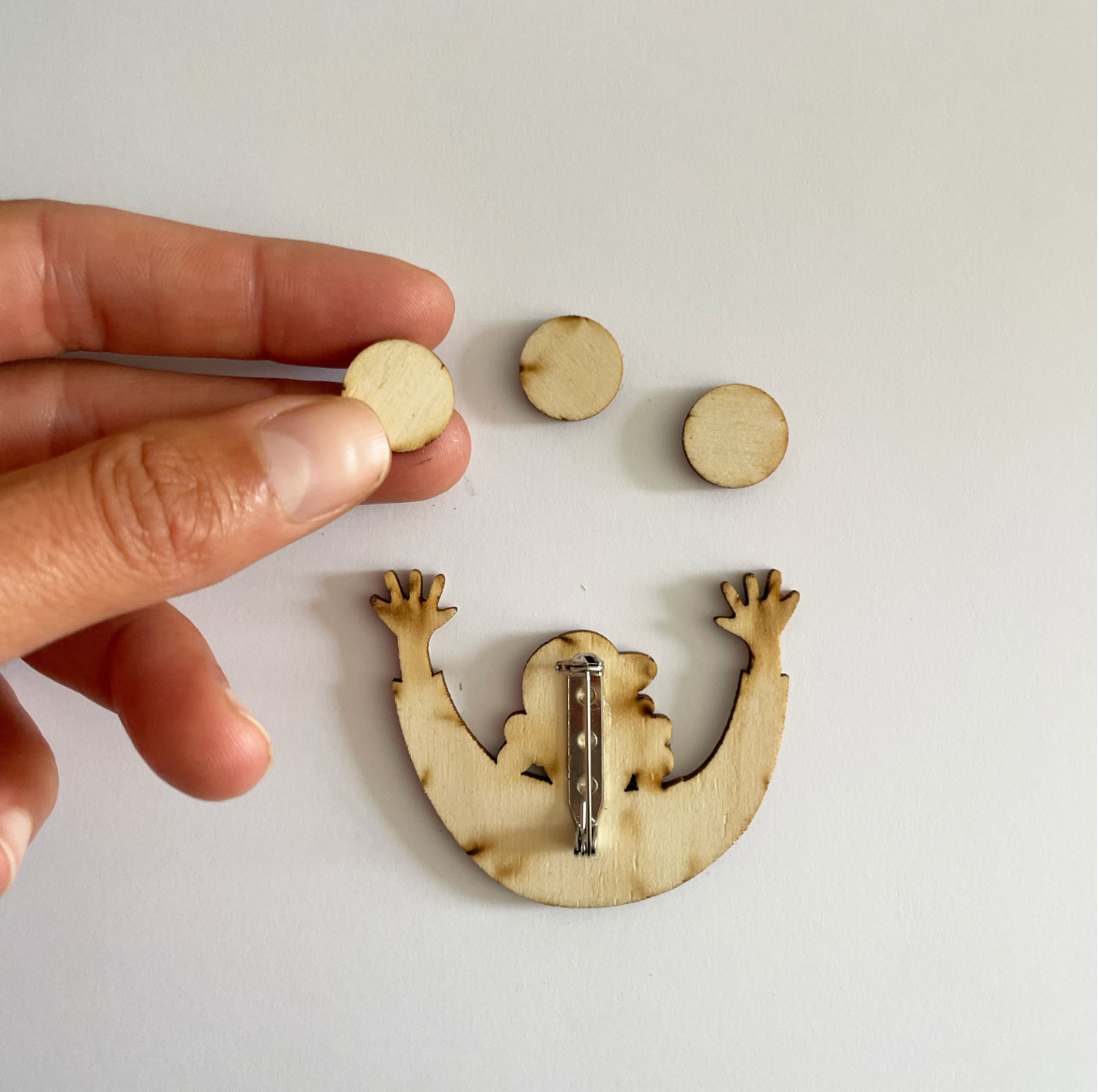 Set of Brooches: Juggler