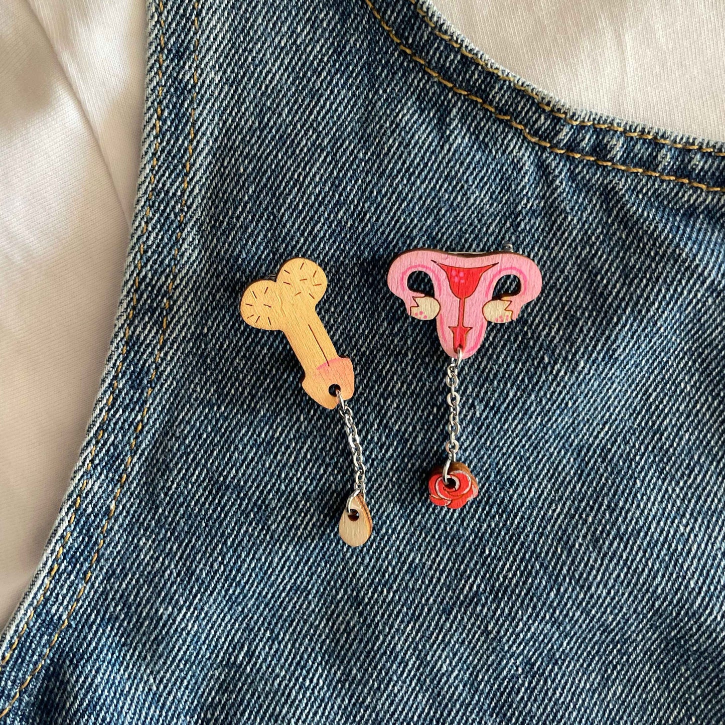 Brooch: Mr. and Mrs.