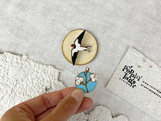 Paired Brooches: Swallow