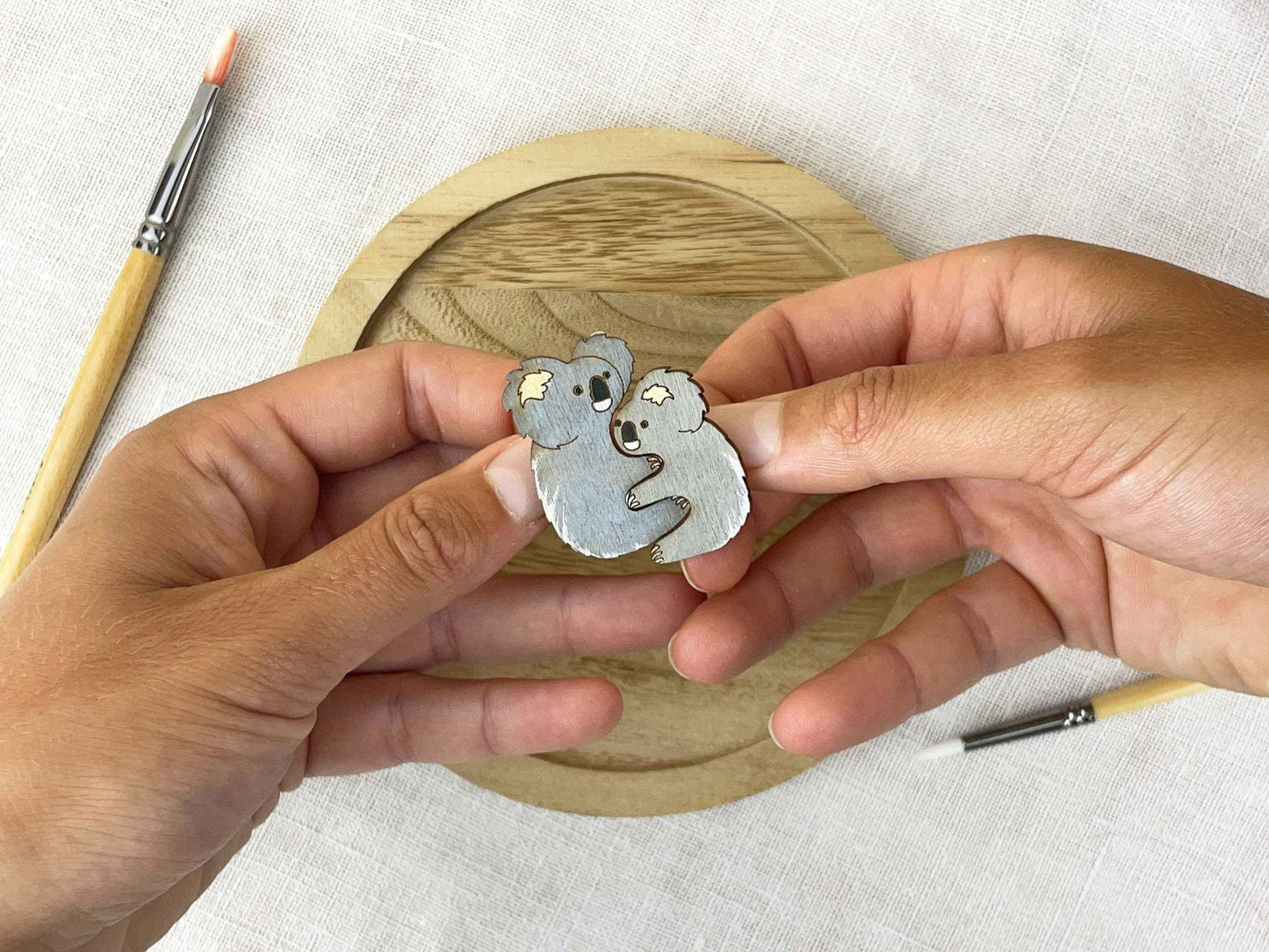 Paired Brooches: Koala
