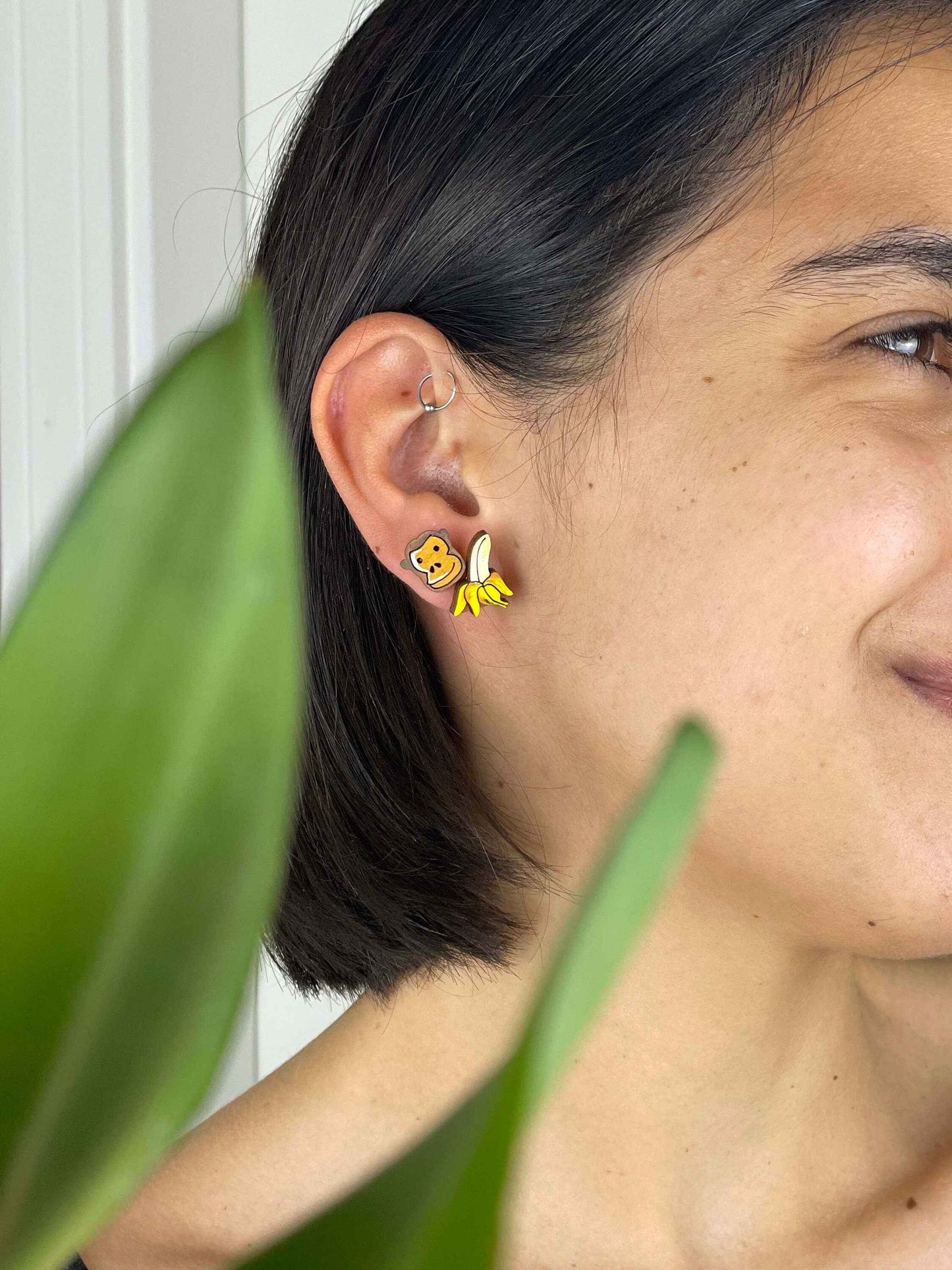Earrings: Monkey and Banana