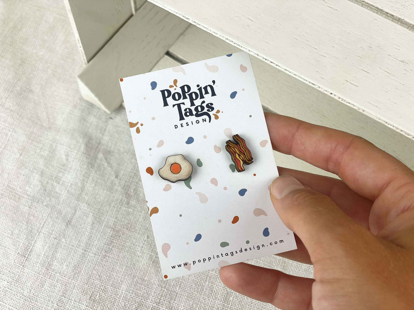 Earrings: Egg and Bacon