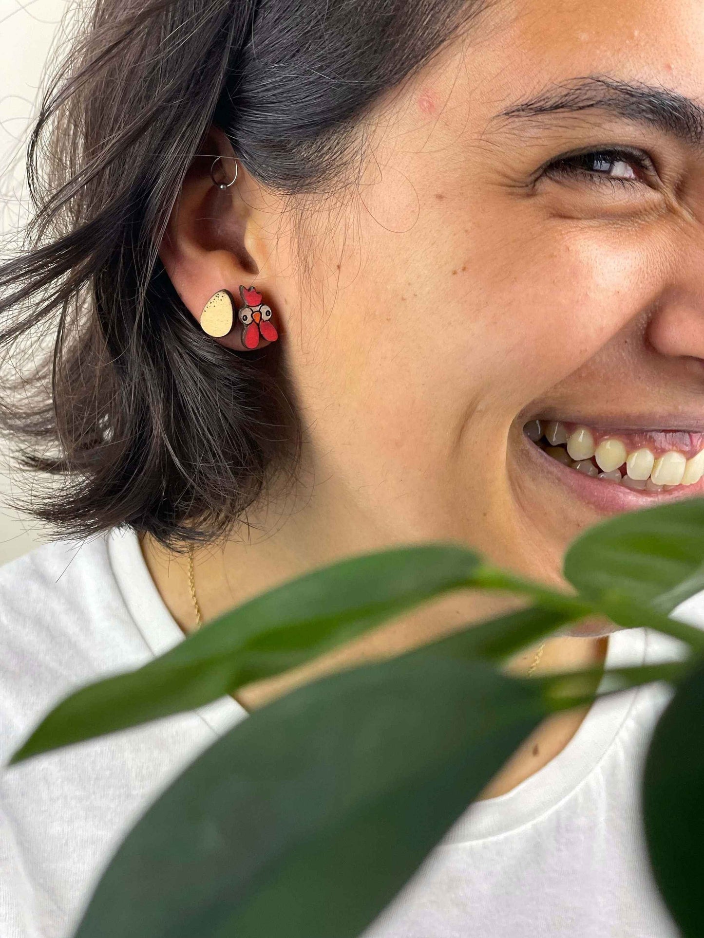 Earrings: Egg and Hen