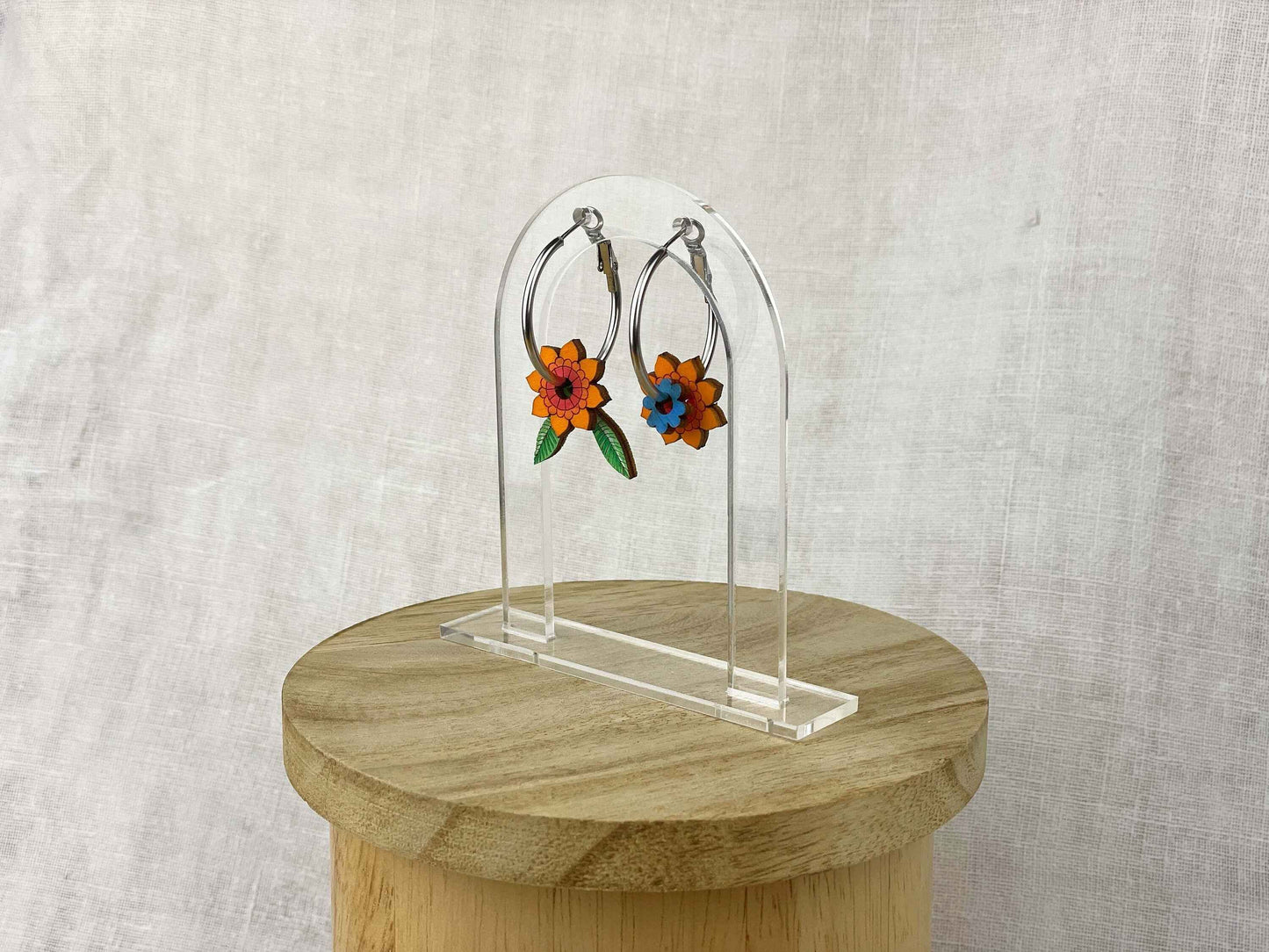 Hoop Earrings: Flowers