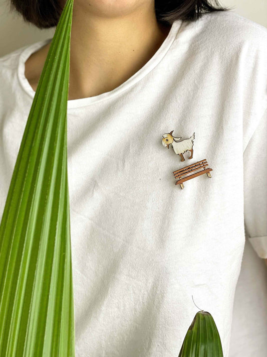 Paired Brooches: the Goat and the Bench