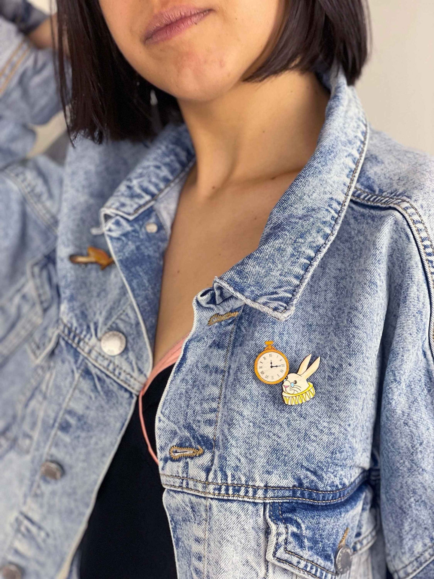 Paired Brooches: White Rabbit