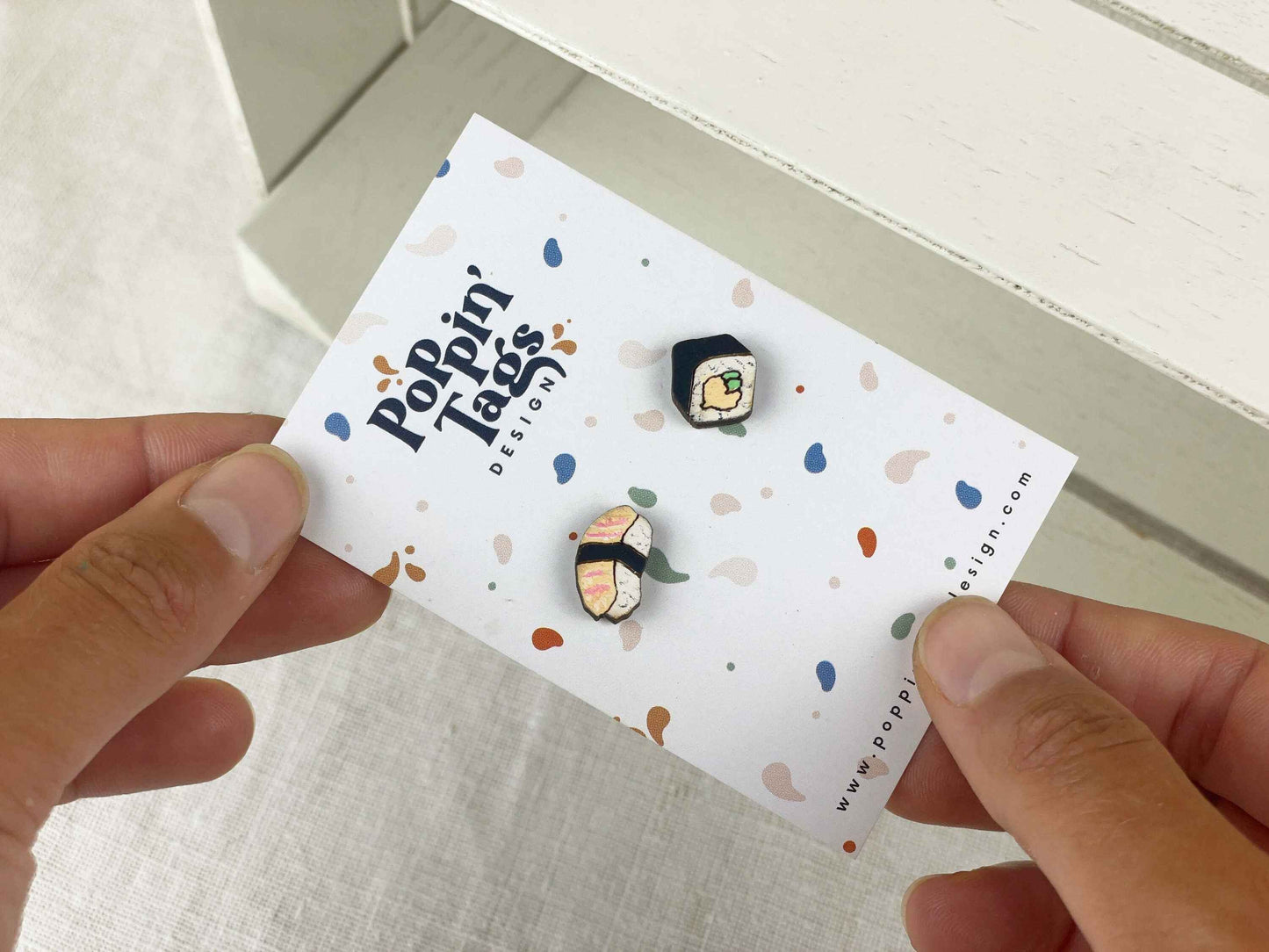 Earrings: Sushi
