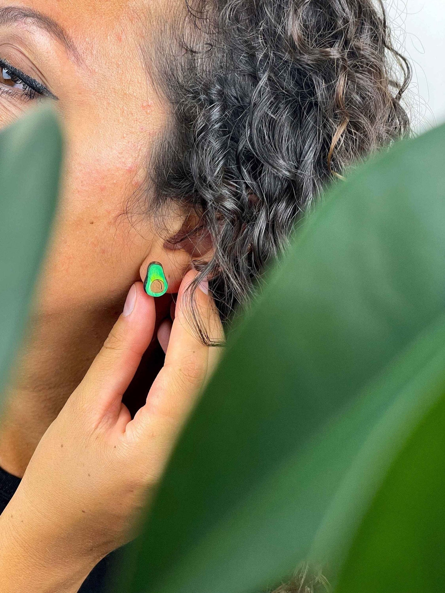 Earrings: Avocado