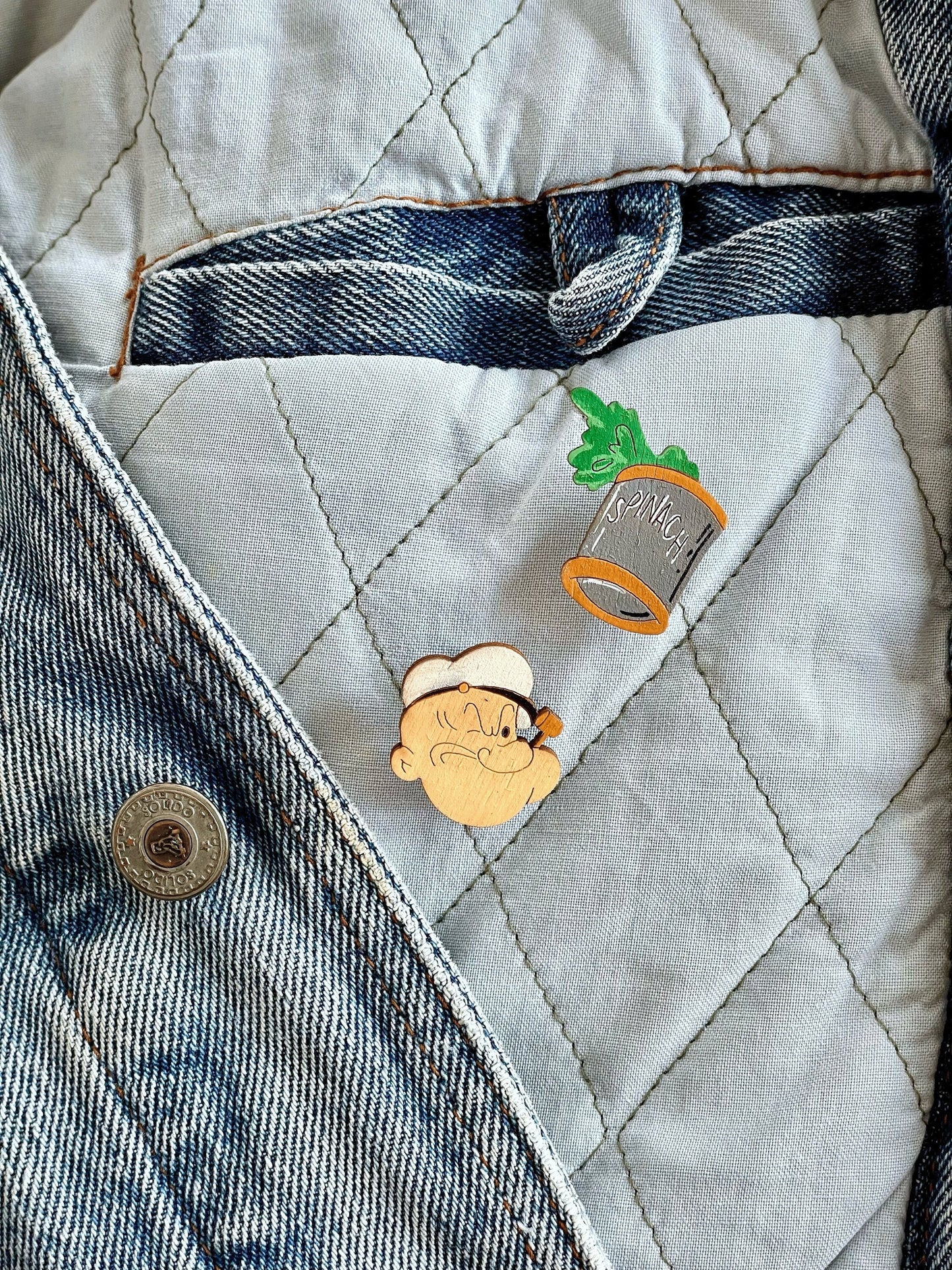 Paired Brooches: Popeye