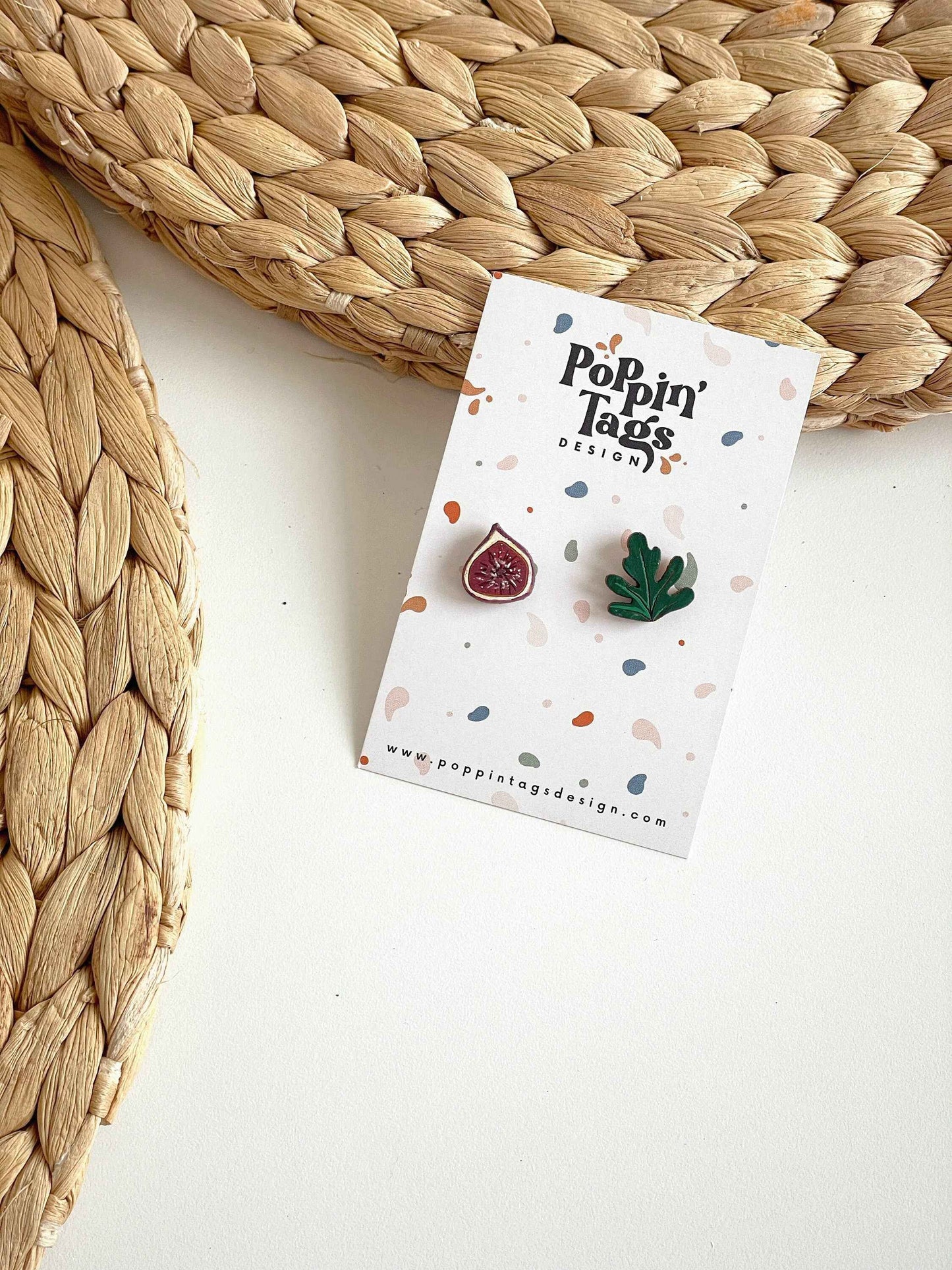 Earrings: Fig and Leaf