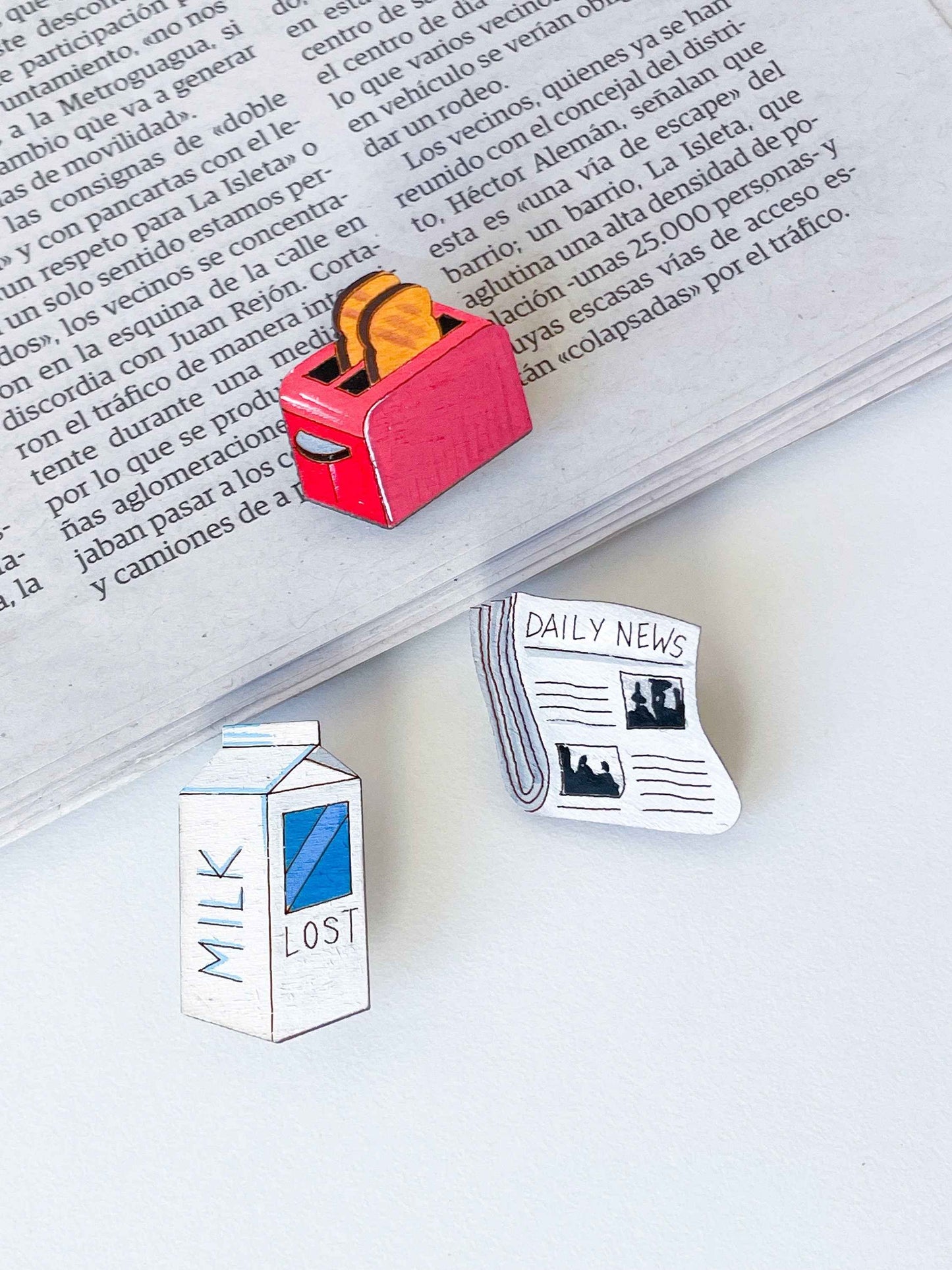 Brooches in set: Dad's breakfast