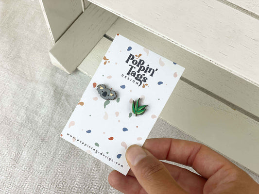 Earrings: Koala and Eucalyptus