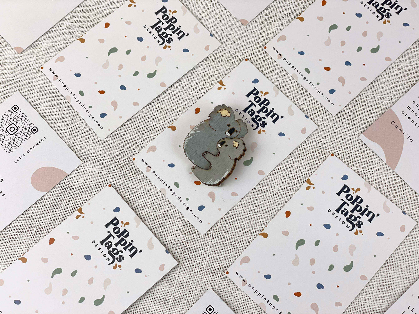 Paired Brooches: Koala