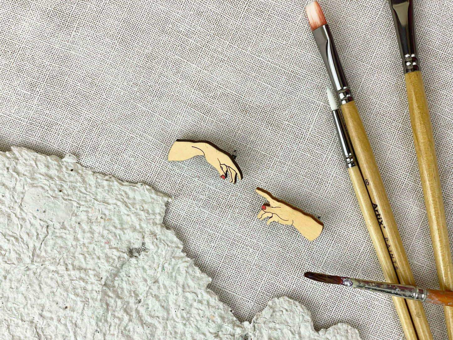 Paired Brooches: Michelangelo