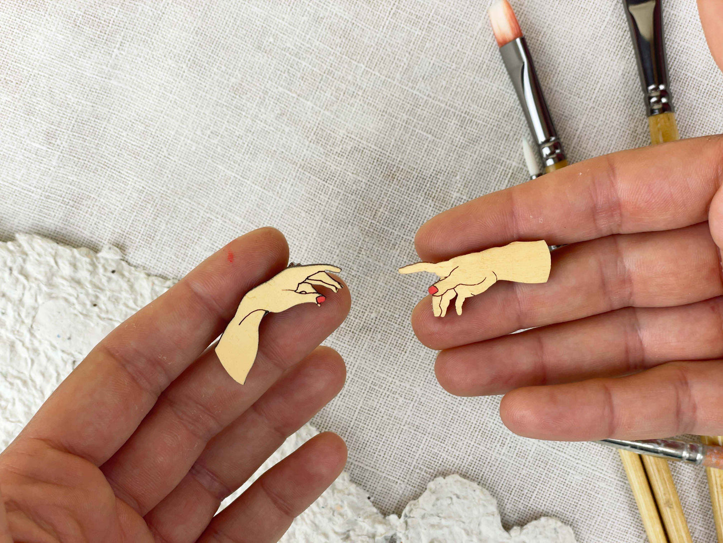 Paired Brooches: Michelangelo