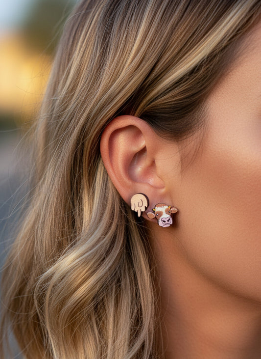 Orecchini: Mucca e Mammella