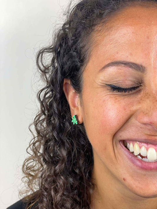 Earrings: Panda and Bamboo