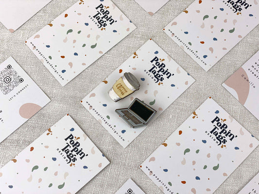 Paired Brooches: Laptop and Coffee