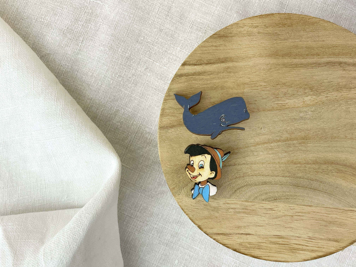 Paired Brooches: Pinocchio