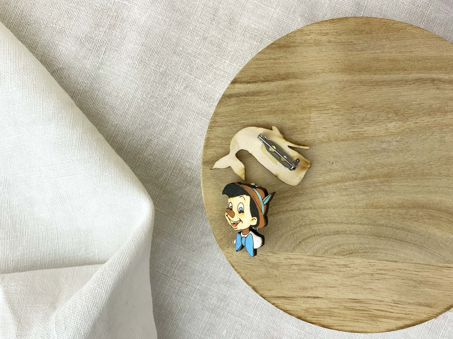 Paired Brooches: Pinocchio