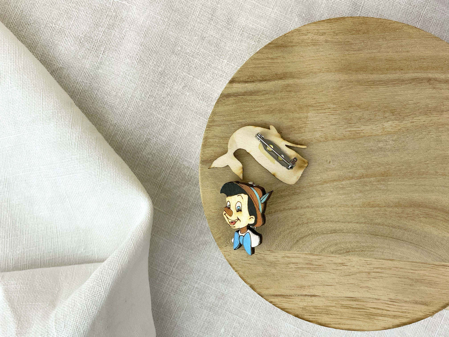 Paired Brooches: Pinocchio