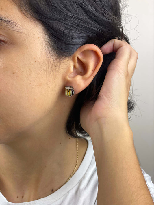 Earrings: Pizza and Beer