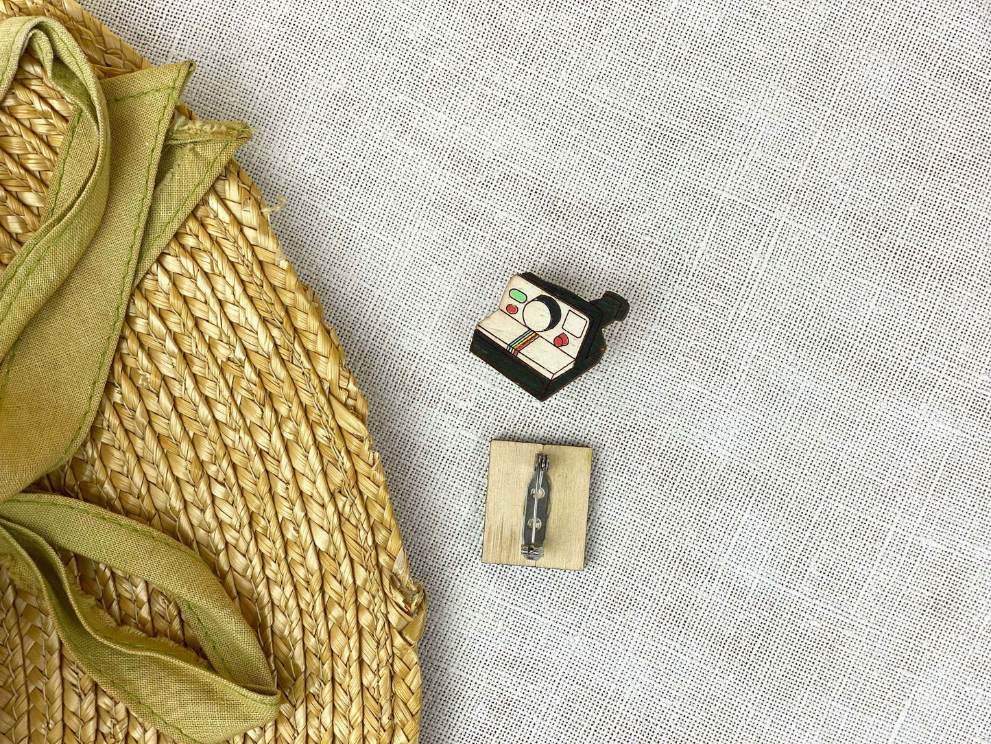 Paired Brooches: Polaroid