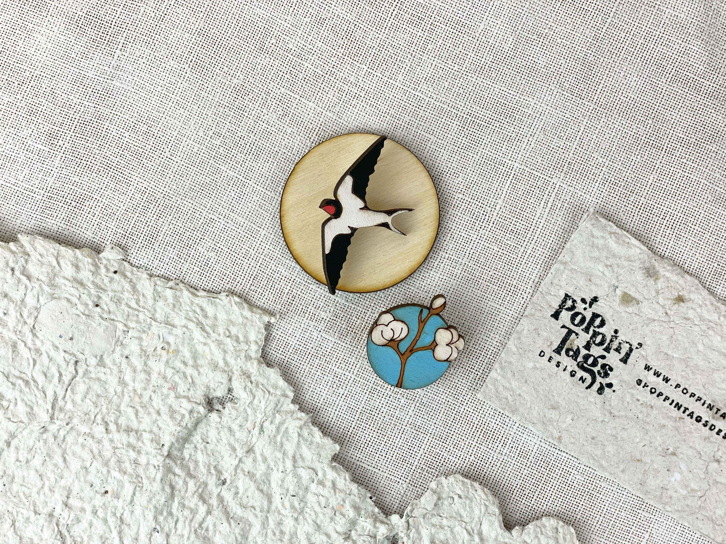 Paired Brooches: Swallow