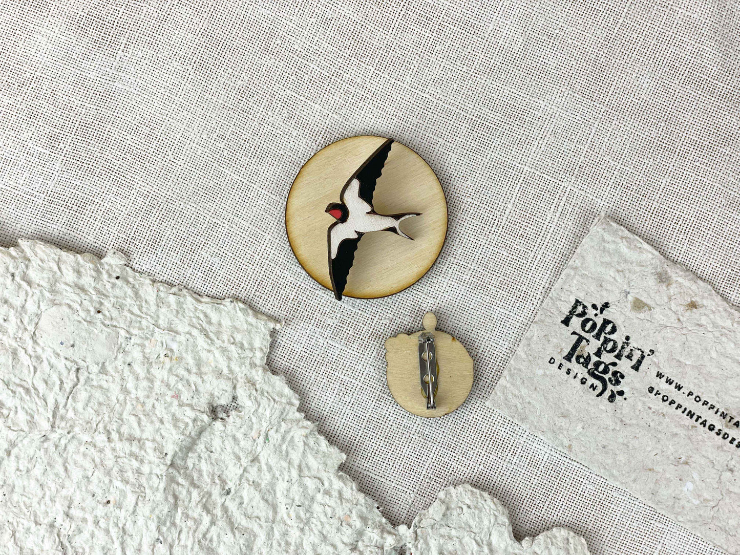 Paired Brooches: Swallow
