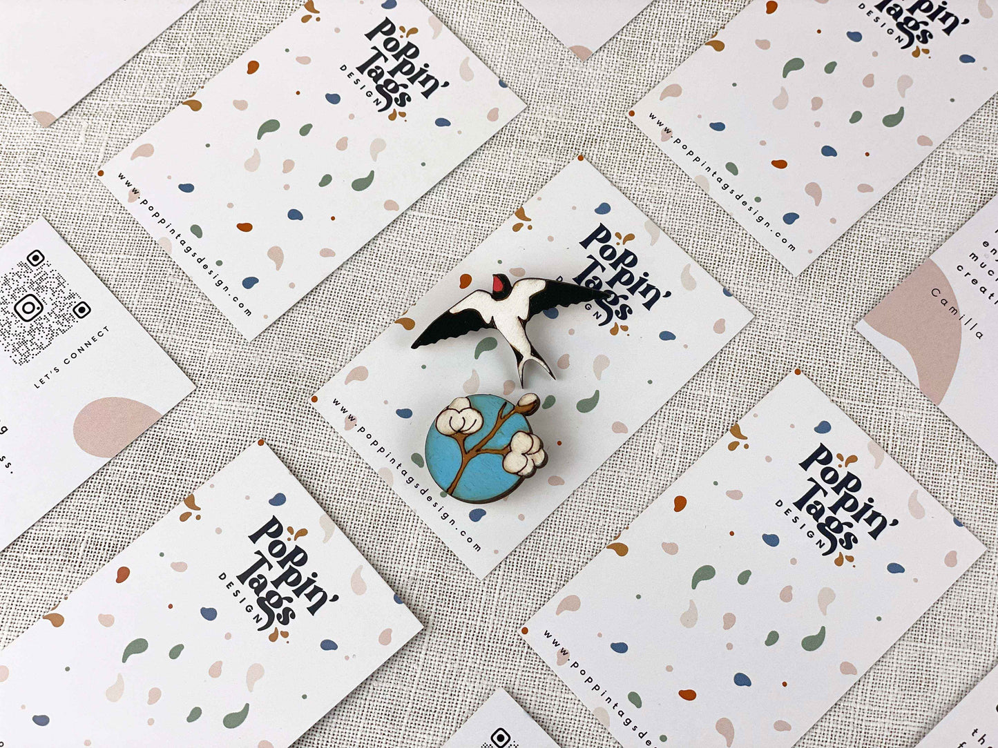 Paired Brooches: Swallow