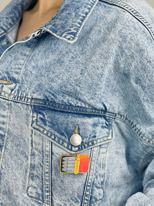 Brooch: Canned Sardines
