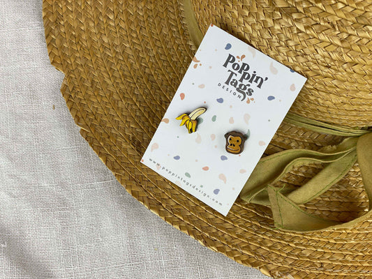 Earrings: Monkey and Banana